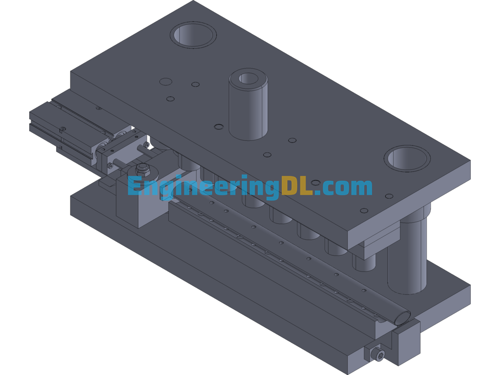 Pipe Cylinder Ejector Punching Die 3D Exported Free Download