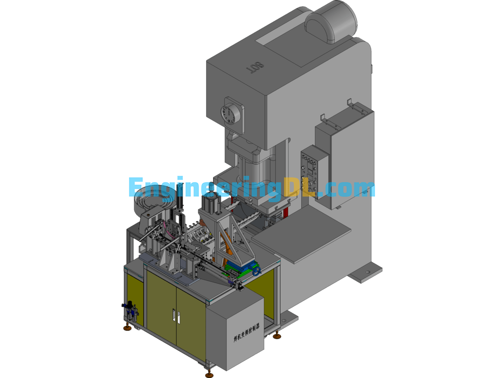 Pipe Clamp Stamping, Welding And Wrapping Machine Integrated Machine 3D Exported Free Download