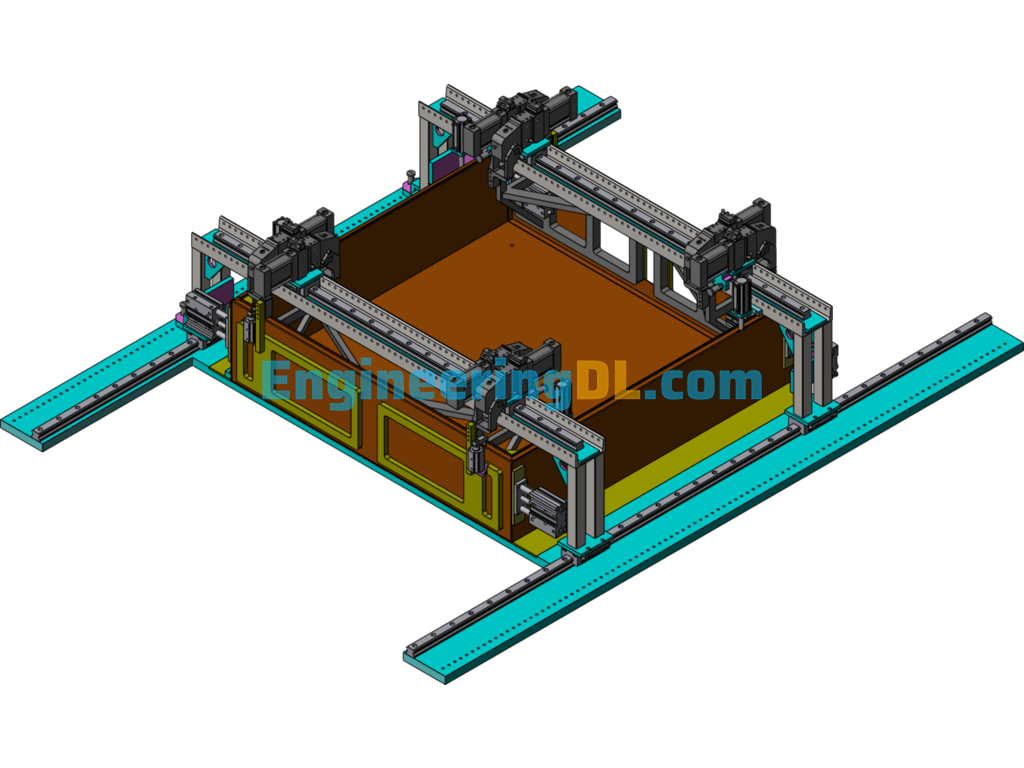 Box Parts Welding Tooling 3D Exported Free Download