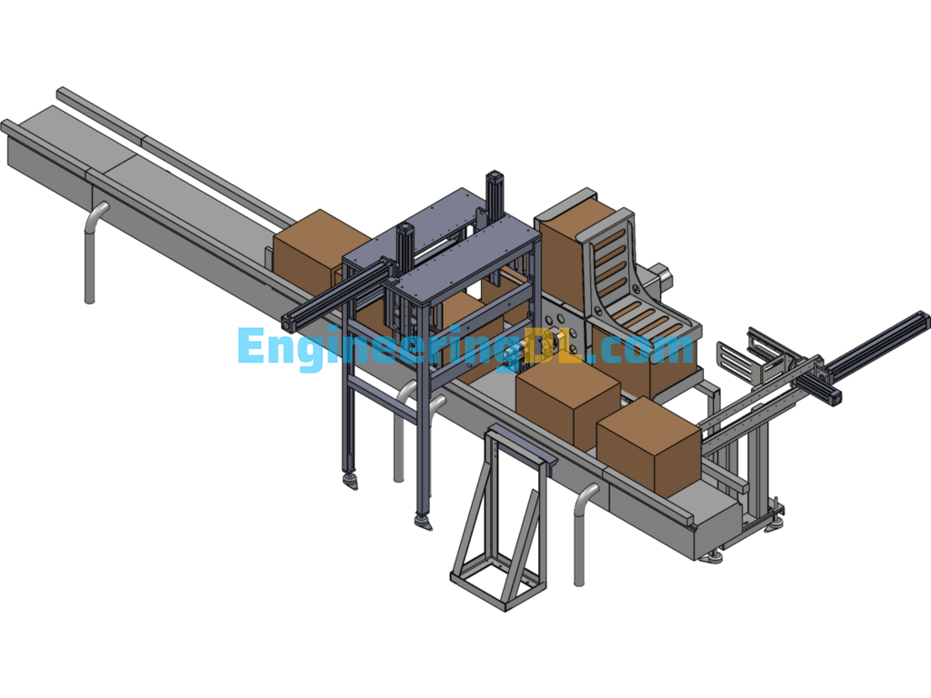 Box Automatic Turning Equipment SolidWorks Free Download