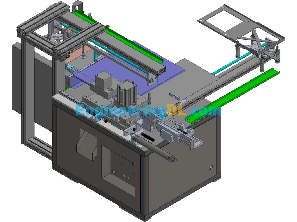 Rice Bag Buckle Installation Machine 3D Exported Free Download