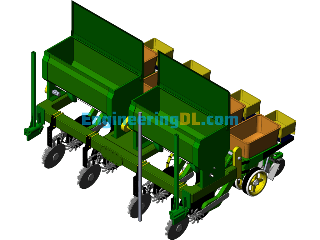 Precision Variable Seeder Corn No-Till Fertilizer Seeder SolidWorks, 3D Exported Free Download