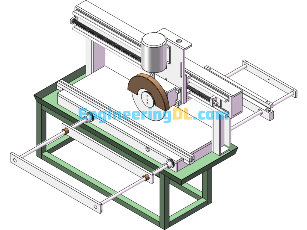 Precision Close Plate Machine, Pipe Cutting Machine SolidWorks Free Download