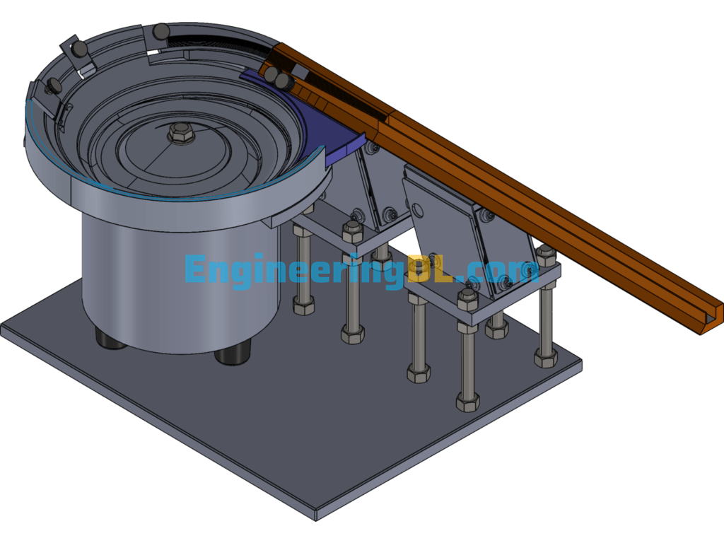 Precision Automatic Feeding Vibrating Tray (Vibrating Tray) SolidWorks, 3D Exported Free Download