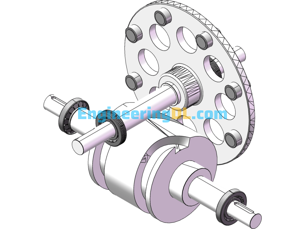 Precision Non-Standard Cylindrical Indexing Cam-With Profile, Speed Equation SolidWorks, 3D Exported Free Download