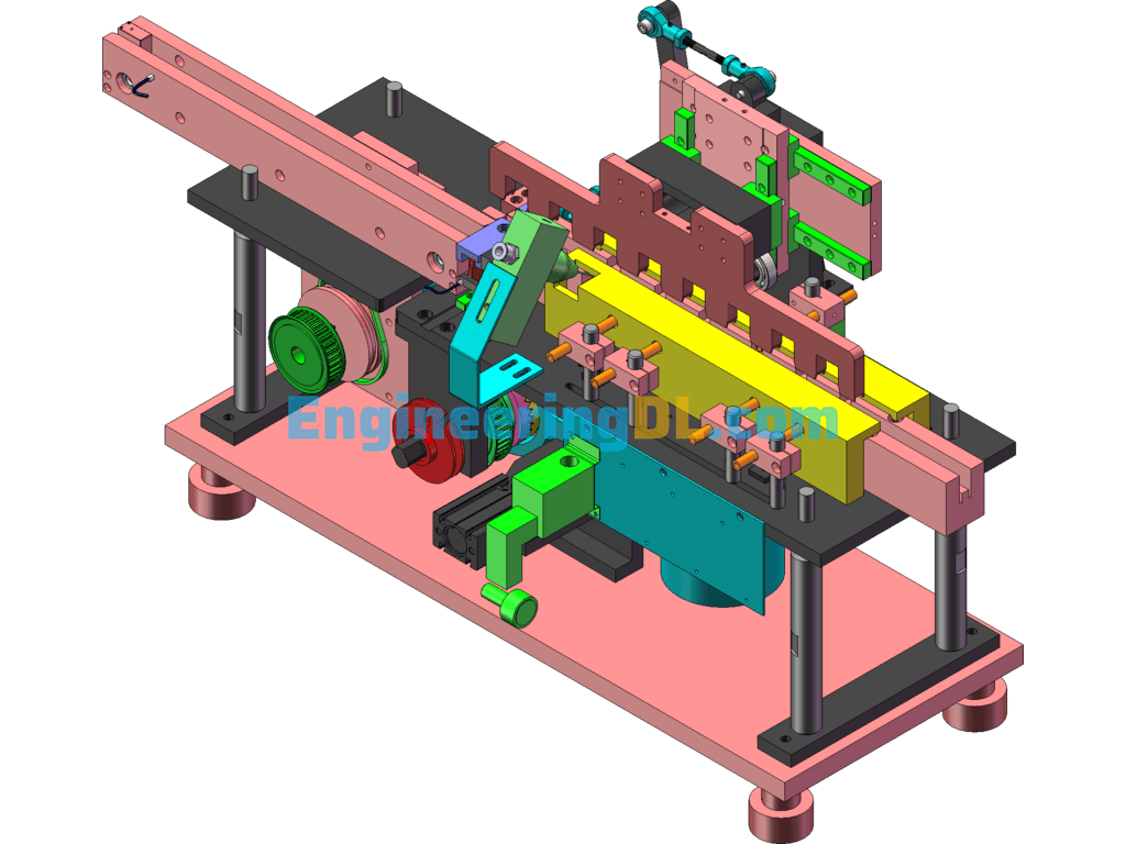 Pure Cam Structure Of Blowing Dust Machine SolidWorks Free Download