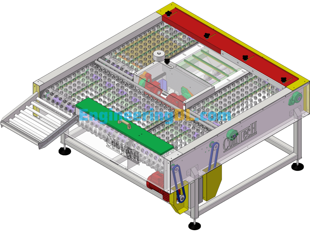 Nabertherm Conveyor Belt, Fixed Conveyor (Produced) SolidWorks Free Download
