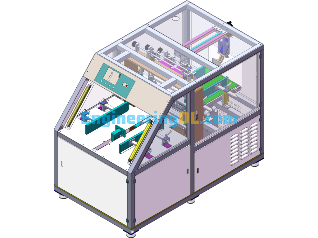 Diaper Packaging And Sealing Machine Total Assembly And Packaging Machinery And Equipment SolidWorks, 3D Exported Free Download