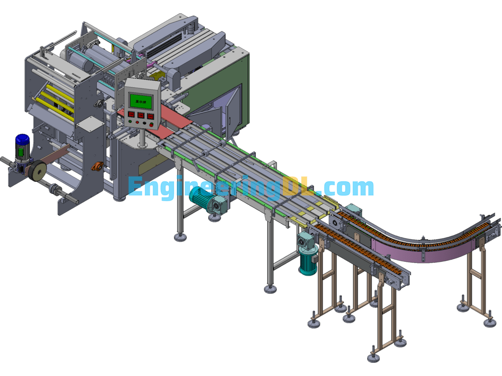Tissue Paper Handkerchief Packaging Machine-Stacking Palletizing Collection Packaging Machine 3D Exported Free Download