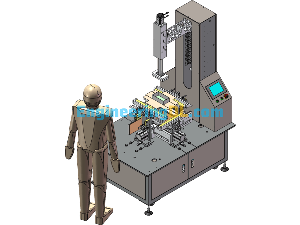 Carton Packaging Machine SolidWorks, 3D Exported Free Download