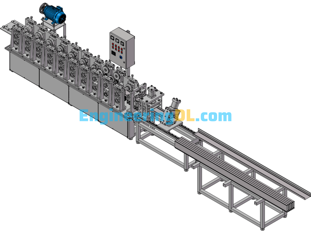 Paper-Faced Gypsum Board Roll Forming Machine (Gypsum Board Roll Forming Machine) SolidWorks Free Download
