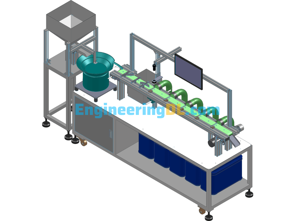 Button Appearance Inspection Machine 3D Exported Free Download