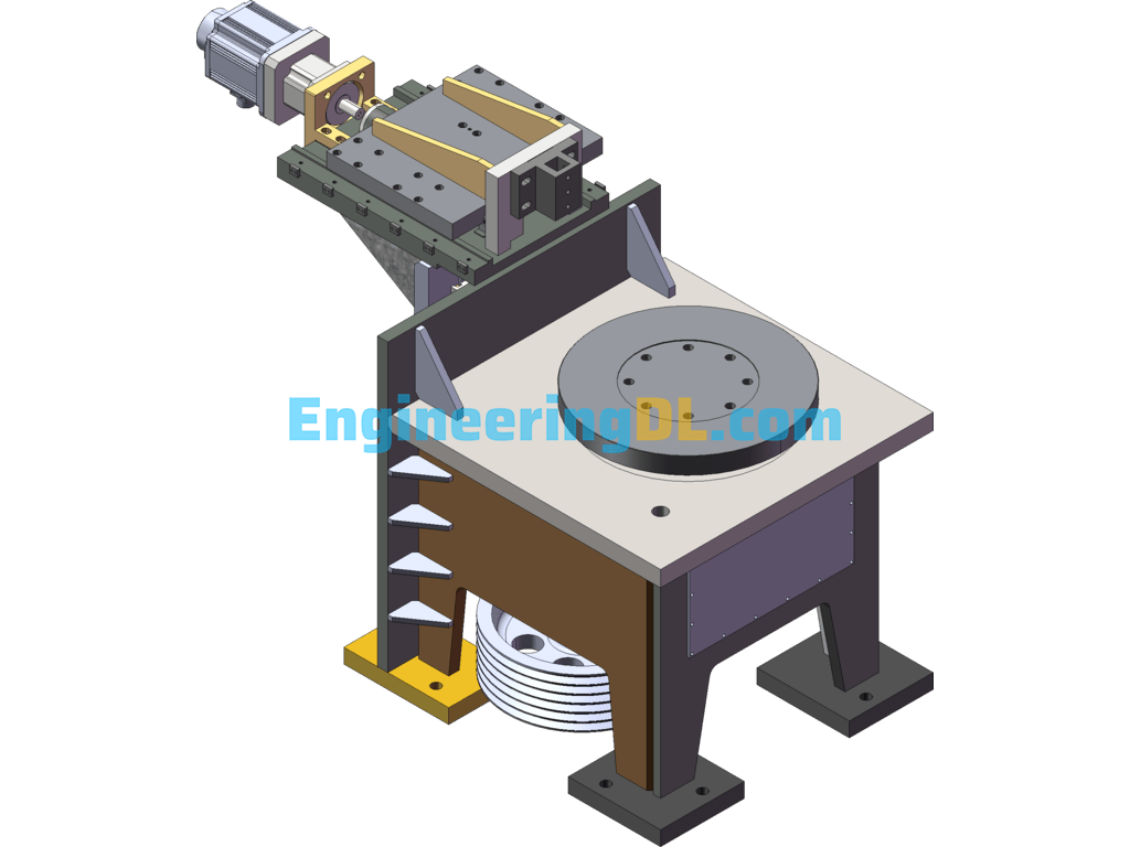 Simple Lathe With Detailed Structure - Processing Production Version SolidWorks Free Download