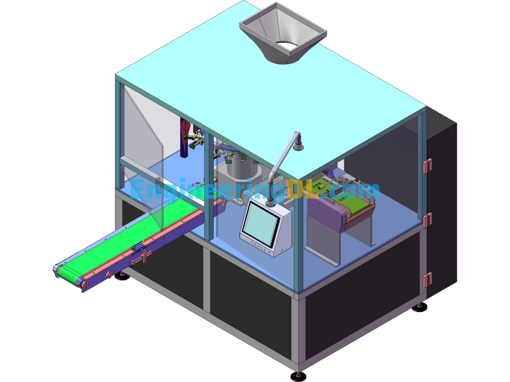 Bag Packing Machine, Automatic Snack Packing Equipment SolidWorks, 3D Exported Free Download