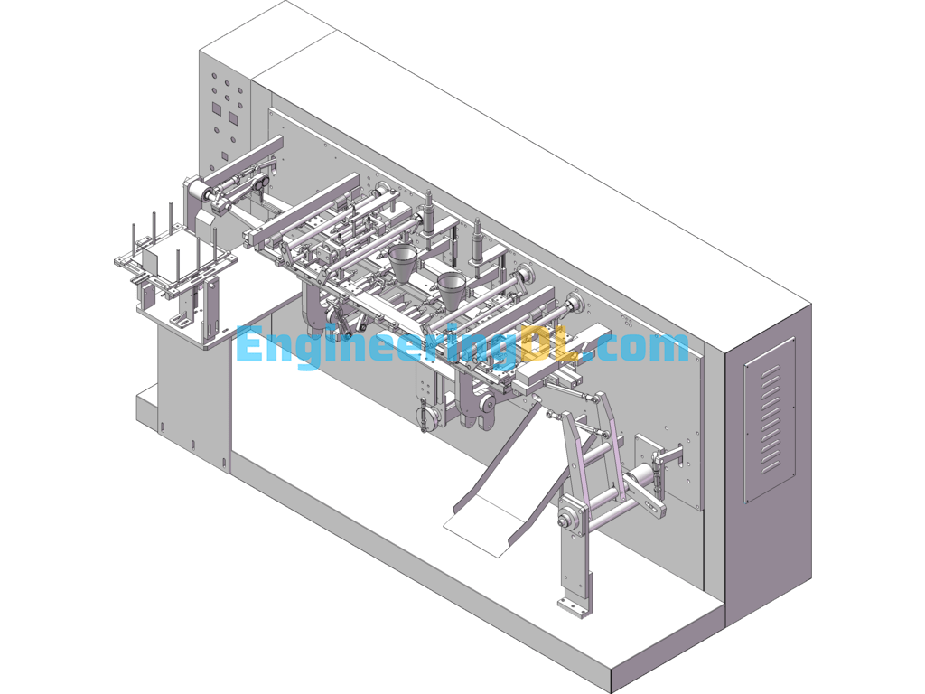 Bag Feeding Horizontal Automatic Packaging Machine SolidWorks, 3D Exported Free Download