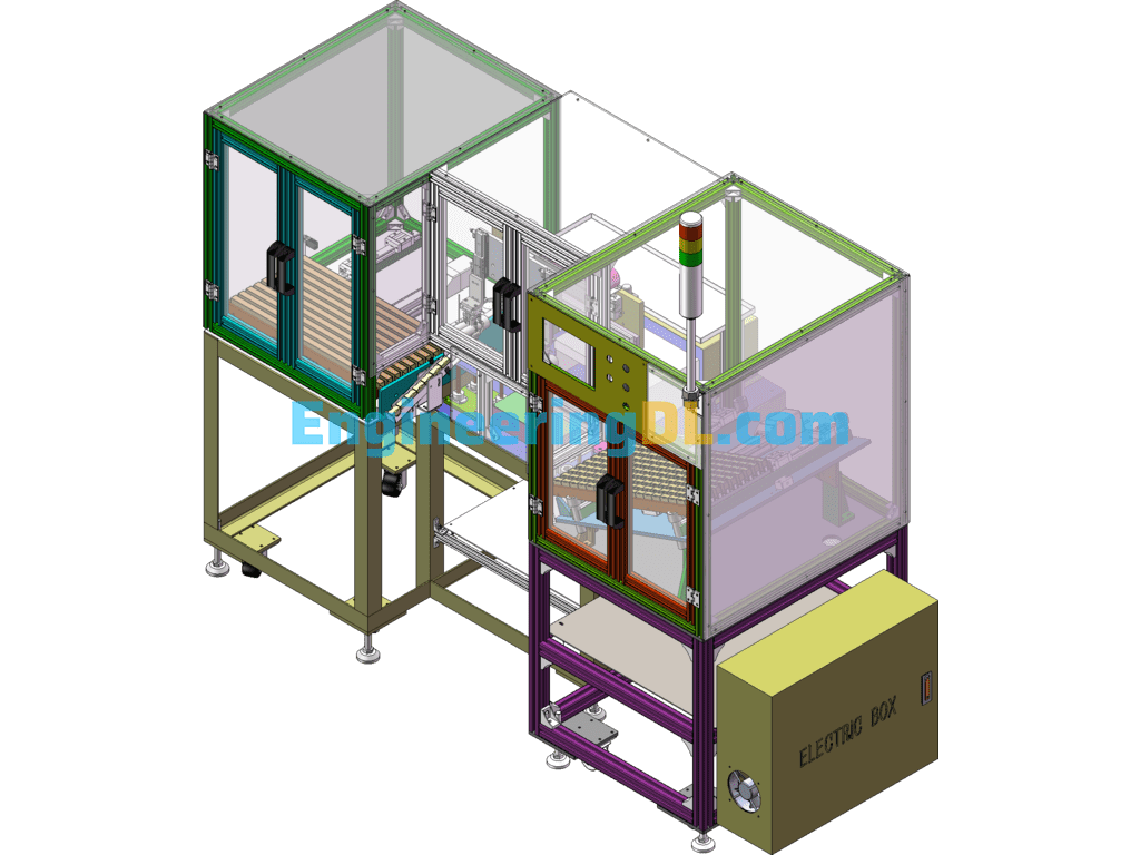 Relay Automatic Detection, Automatic Packaging Machine Equipment SolidWorks, 3D Exported Free Download