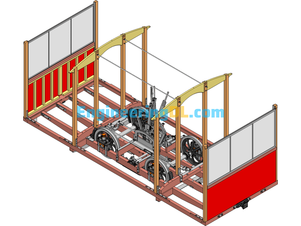 Cable Car Machinery And Equipment 3D Model SolidWorks, 3D Exported Free Download