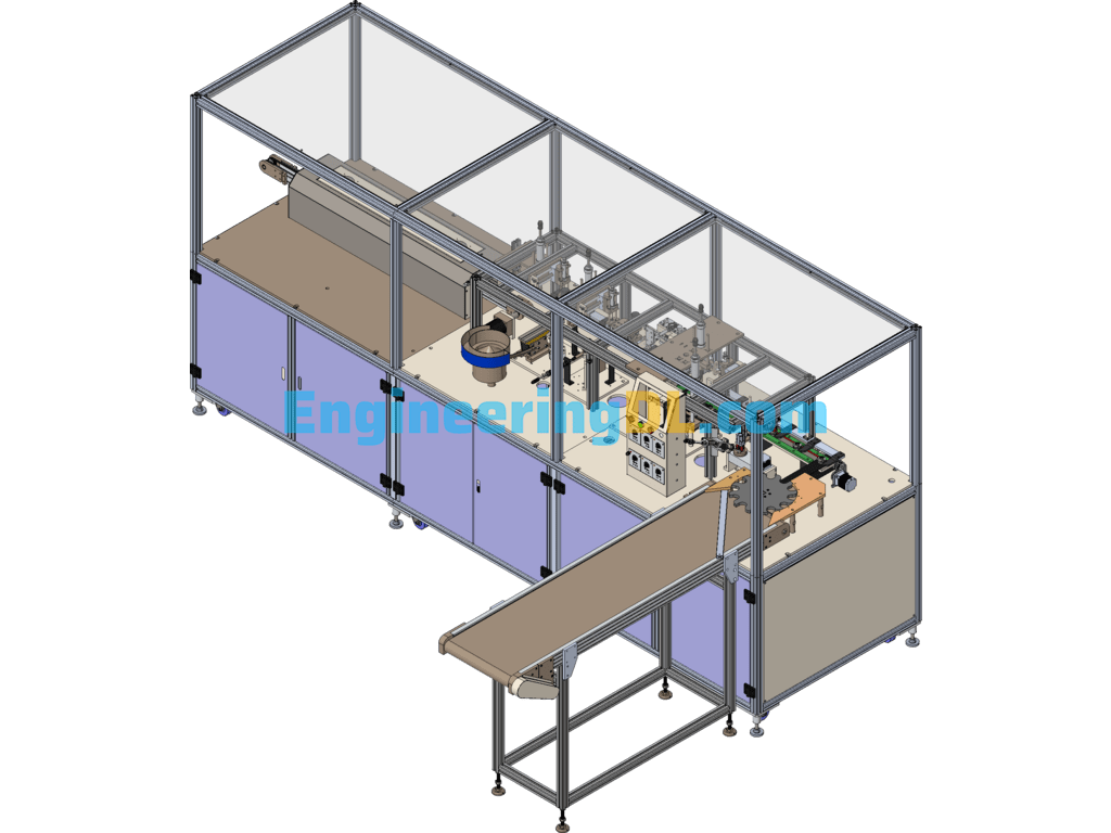 Detailed Design Of Encoder Automated Assembly Equipment + Keyshot Rendering SolidWorks, 3D Exported Free Download