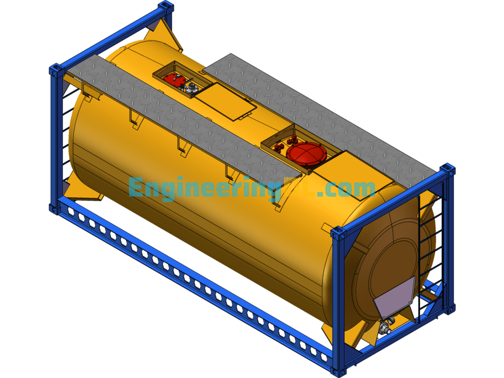 Tank Containers SolidWorks, 3D Exported Free Download