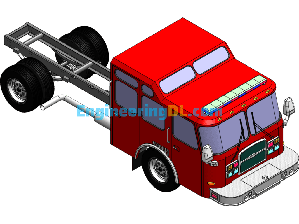 American Heavy-Duty Chassis Trucks SolidWorks Free Download