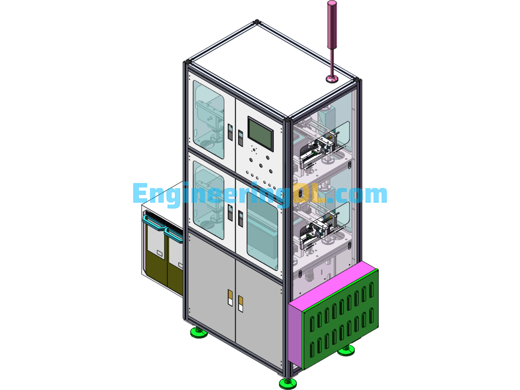 Midea Air Conditioner Motherboard FCT Double Layer In-Line Tester SolidWorks, 3D Exported Free Download