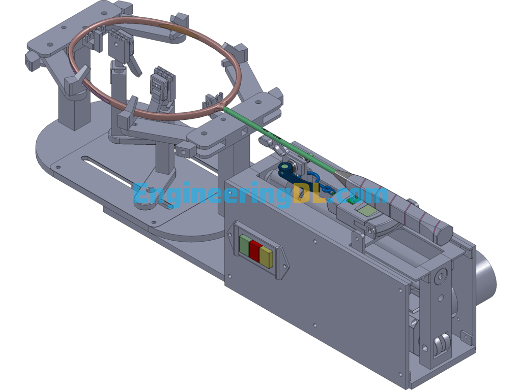 Badminton Racket Threading Machine SolidWorks, 3D Exported Free Download