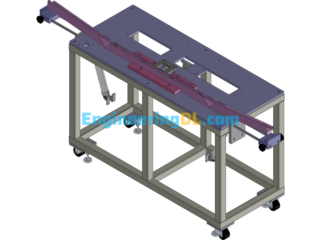 Examined The Side Bar Double Bending Machine SolidWorks, 3D Exported Free Download