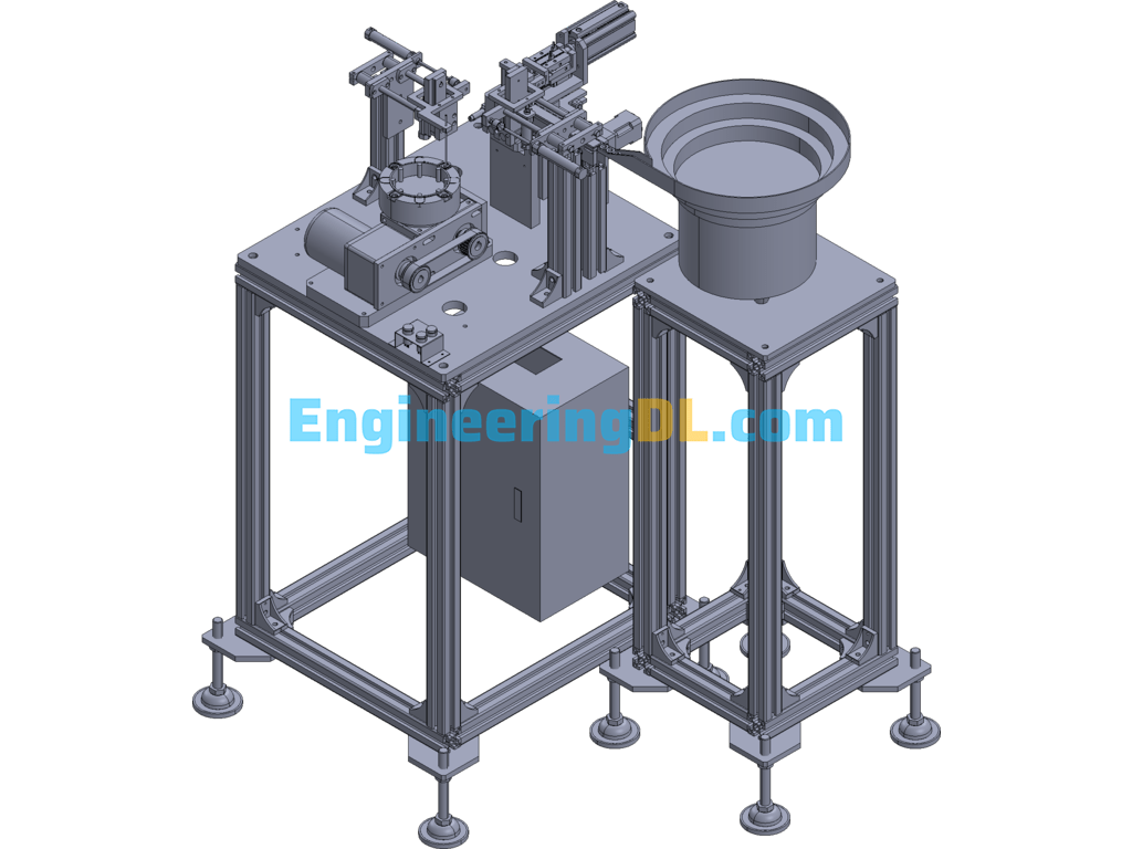 Automatic Press-In Machine For Rubber Rings 3D Exported Free Download