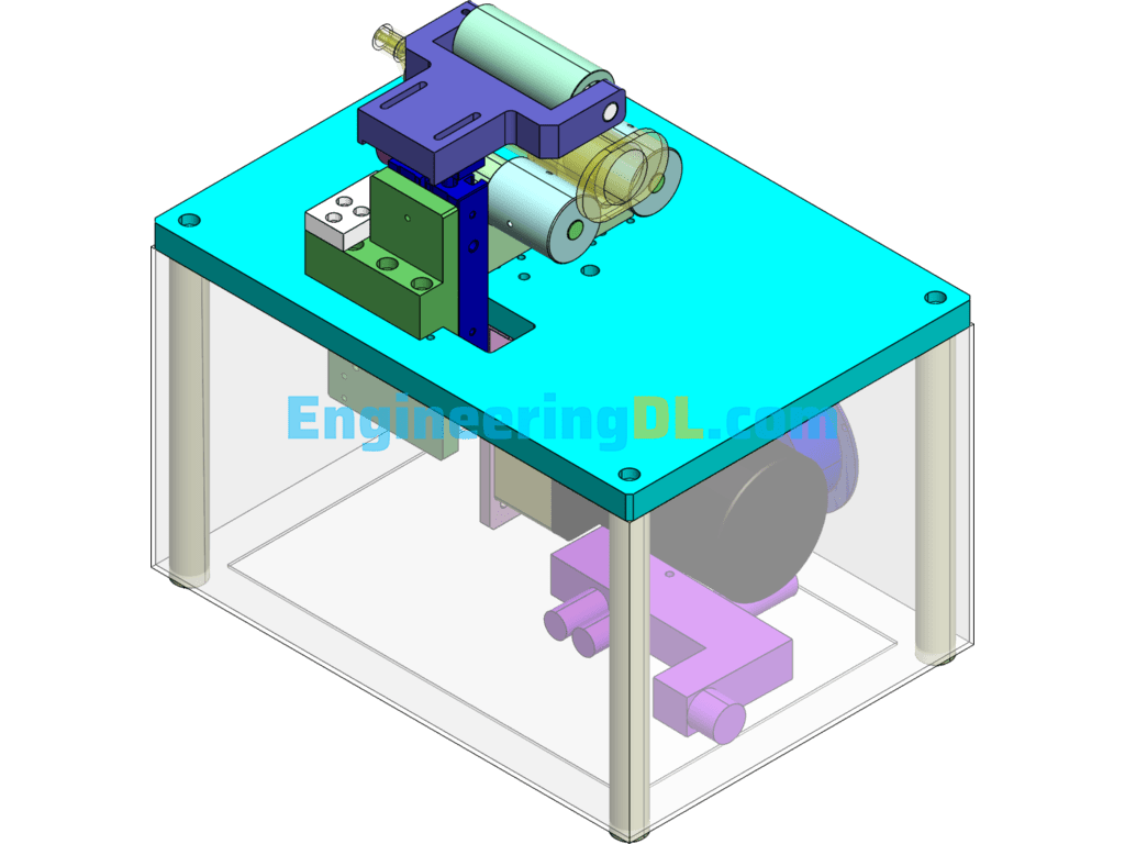 Glue Shaking Machine (Supporting Automatic Dispensing Machine) SolidWorks, 3D Exported Free Download