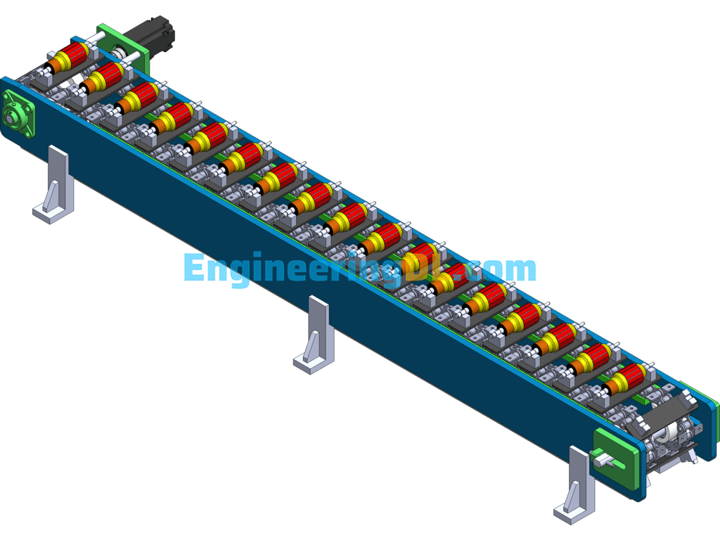 Foot And Ear Chain Down Feeder Line SolidWorks Free Download