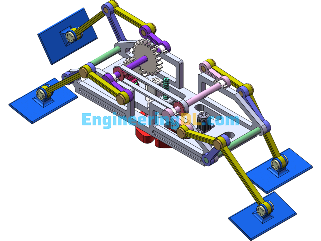 Leg And Foot Walking Model SolidWorks Free Download