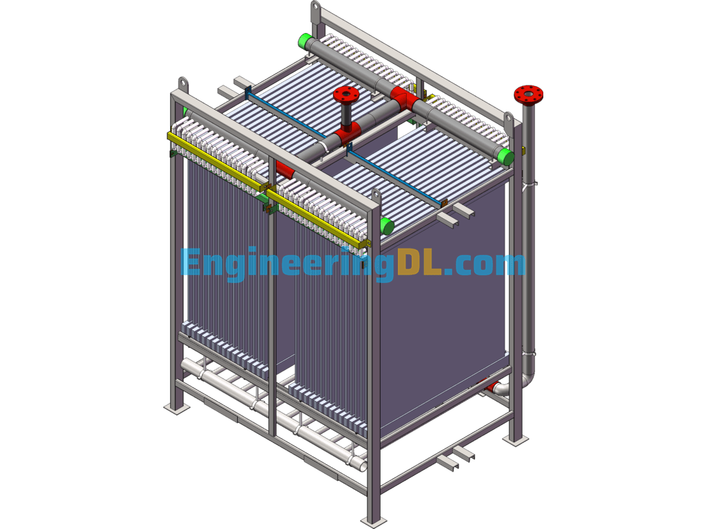 Membrane Bioreactor MBR Membrane Set SolidWorks, AutoCAD, 3D Exported Free Download