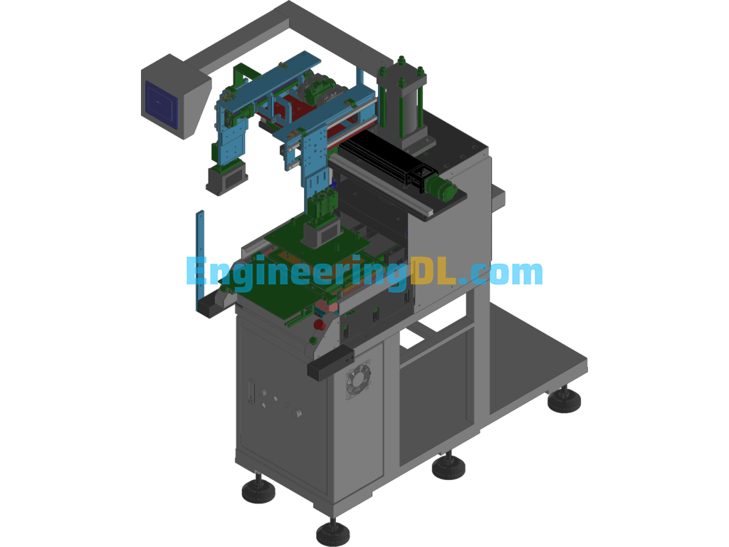Automatic Loading And Unloading Punching Machine (Mass Production) 3D Exported Free Download
