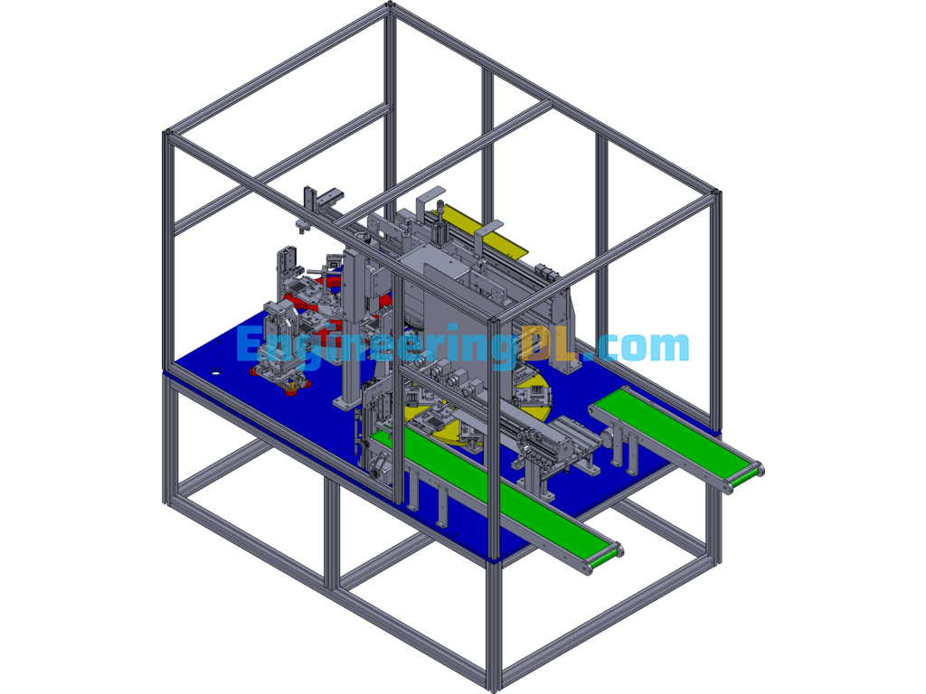 Automatic Loading And Unloading Cam Slitting Machine SolidWorks Free Download