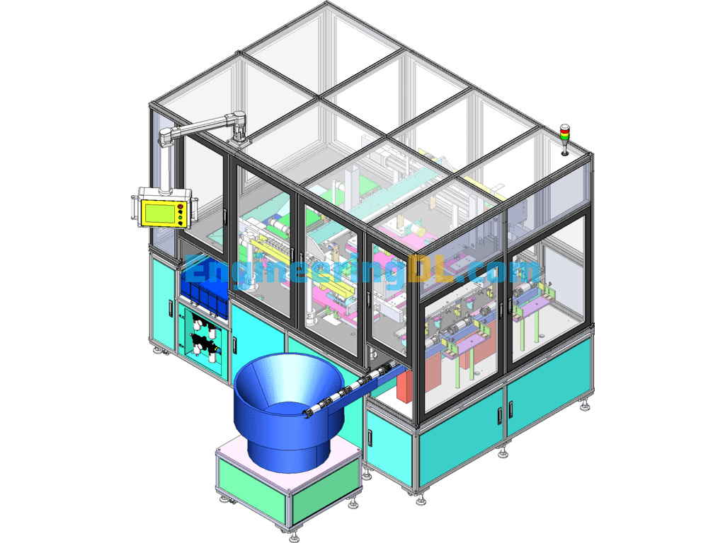 Automatic Loading And Unloading Non-Standard Airtight Inspection Machine SolidWorks, 3D Exported Free Download