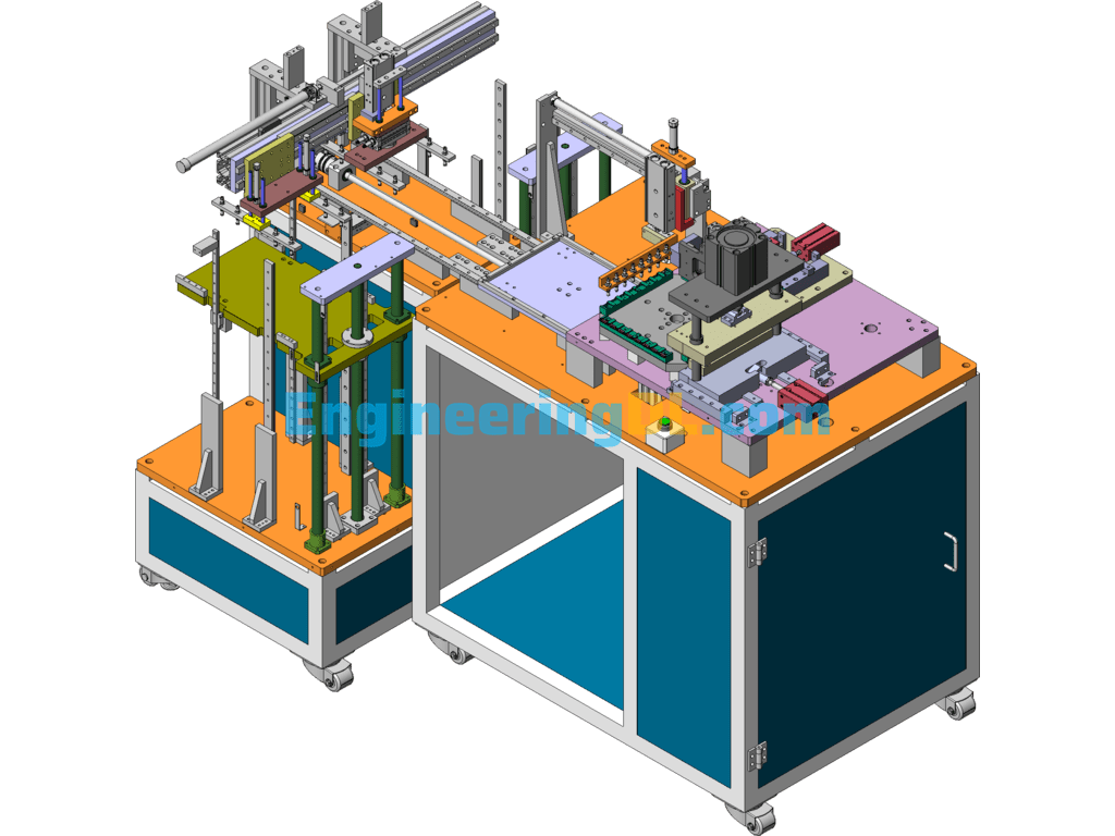 Automatic Loading Terminal Cutting Machine SolidWorks, 3D Exported Free Download