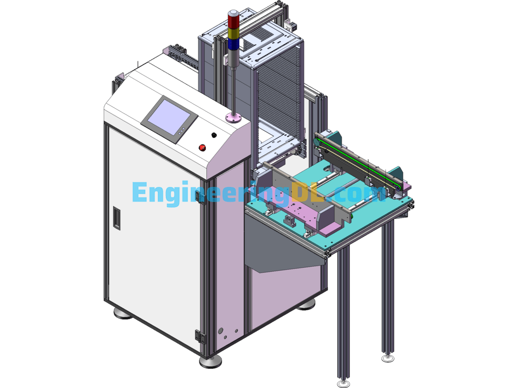 Automatic Boarding Machine SolidWorks, 3D Exported Free Download