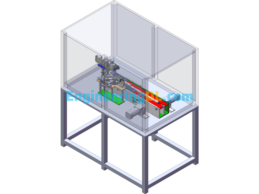 Automatic Down-Feeding Electronic Component Assembly Machine Equipment SolidWorks Free Download