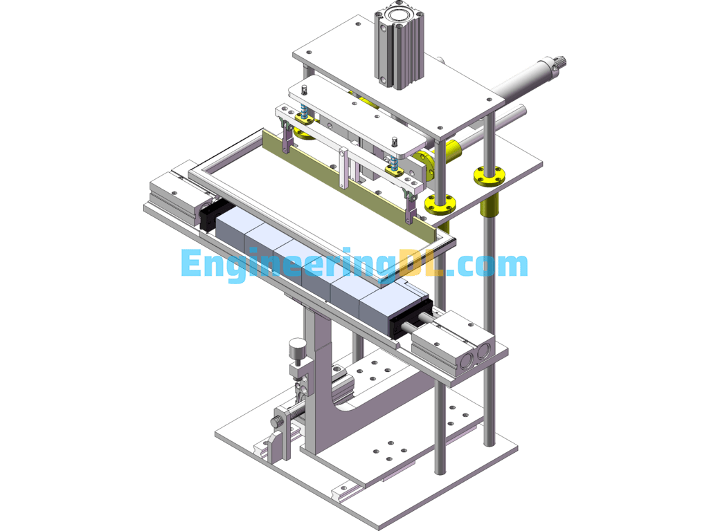 Automatic Screen Printing Machine SolidWorks, 3D Exported Free Download