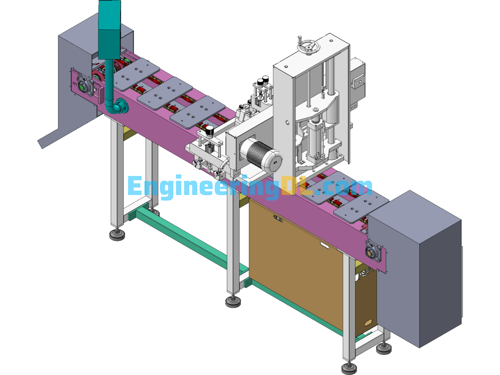 Automatic Screen Printing Chain Plate Line SolidWorks, AutoCAD Free Download