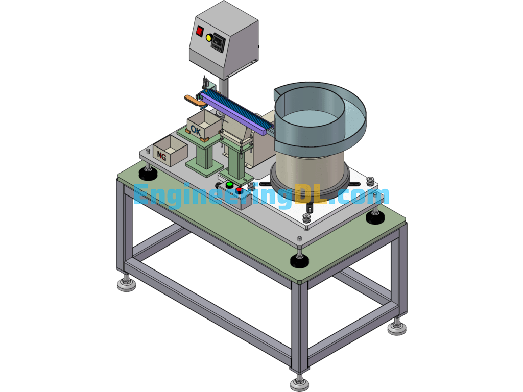 Automatic Feeding Machine SolidWorks, 3D Exported Free Download