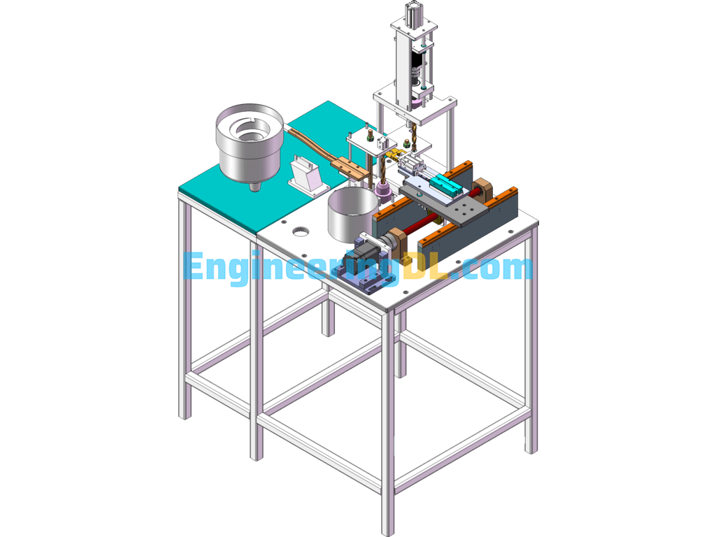 Automatic Internal Chamfering Equipment SolidWorks, 3D Exported Free Download
