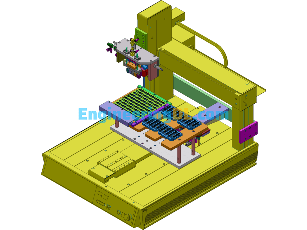 Automatic Distance Dividing And Loading Machine SolidWorks, 3D Exported Free Download