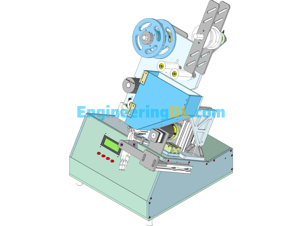 Automatic Foot Cutting And Gluing Machine SolidWorks, 3D Exported Free Download