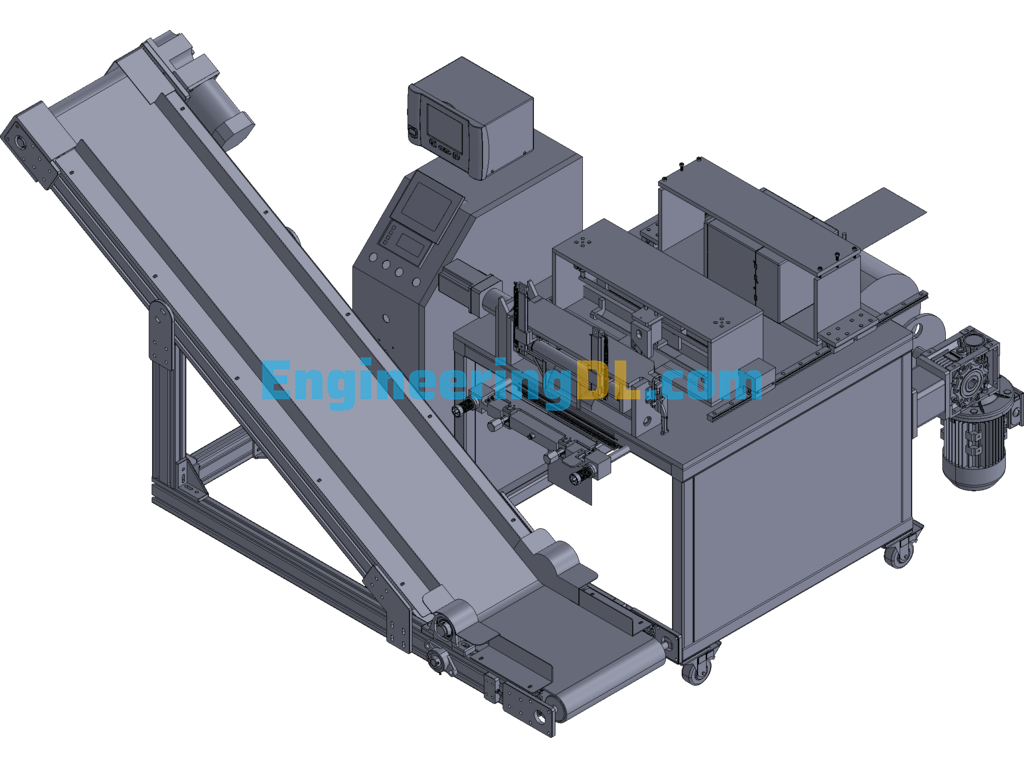 Automatic Packaging Machine Equipment 3D Exported Free Download