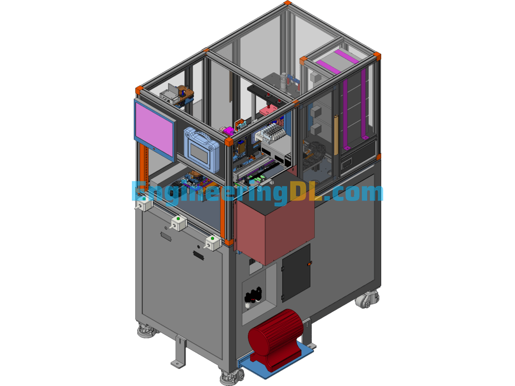 Automated O-Ring Seal Leakage Testing Machine SolidWorks, 3D Exported Free Download
