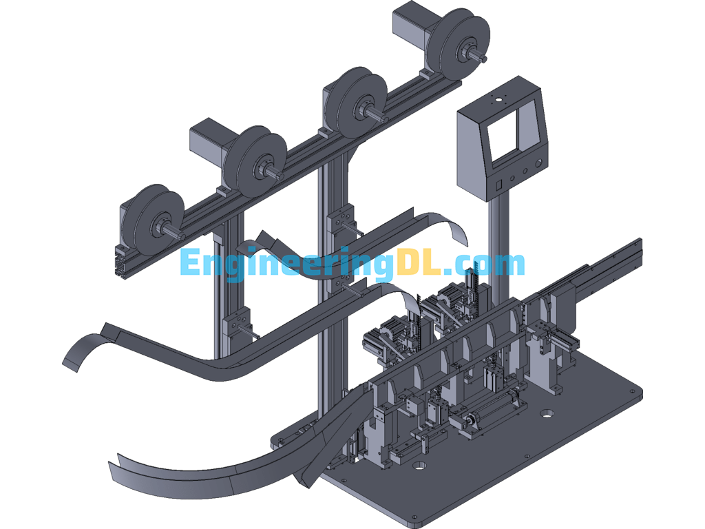 Automated PCMCIA Harpoon Loading Machine (CreoProE), 3D Exported Free Download