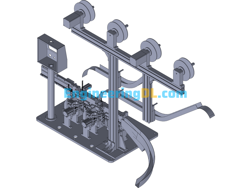 Automated PCMCIA Harpoon Loading Machine (CreoProE), 3D Exported Free Download