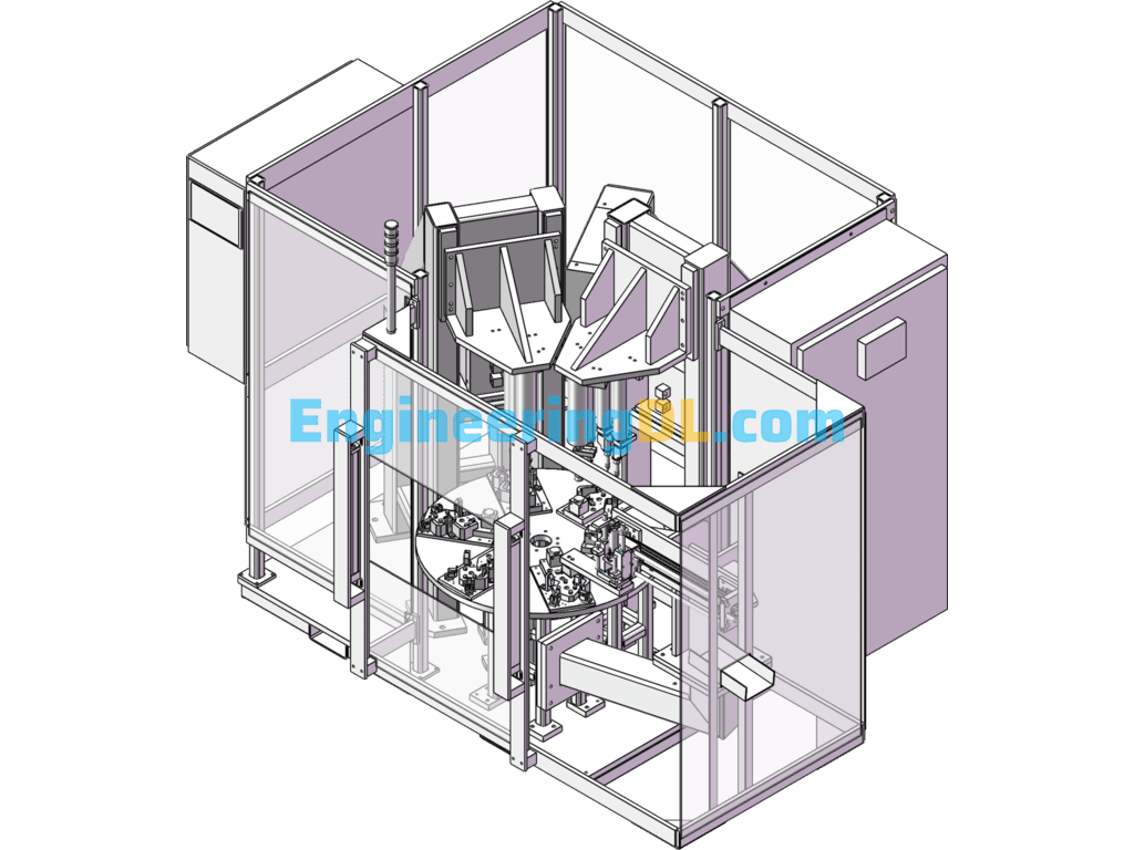 Automatic Six-Station Assembly Machine SolidWorks Free Download