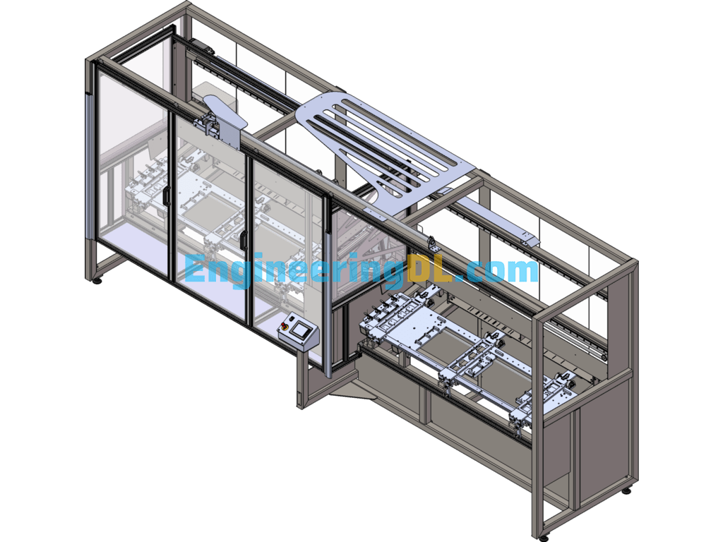 Automatic Shutter Ultrasonic Inspection Equipment SW Design SolidWorks Free Download